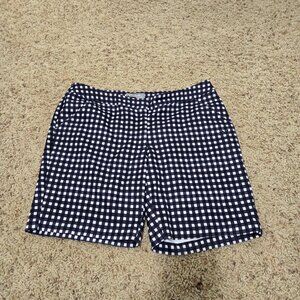 Callaway Opti Dri Golf Shorts 6 Plaid Check Black White Bermuda Chino Preppy